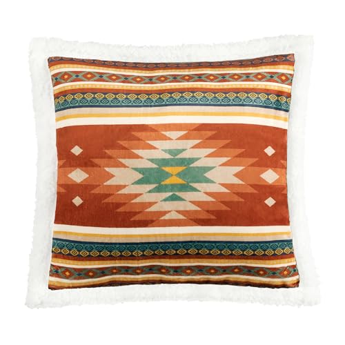 Image of Paseo Road Indigo Hill by HiEnd Accents Del Sol 18x18 Sherpa Throw Pillow