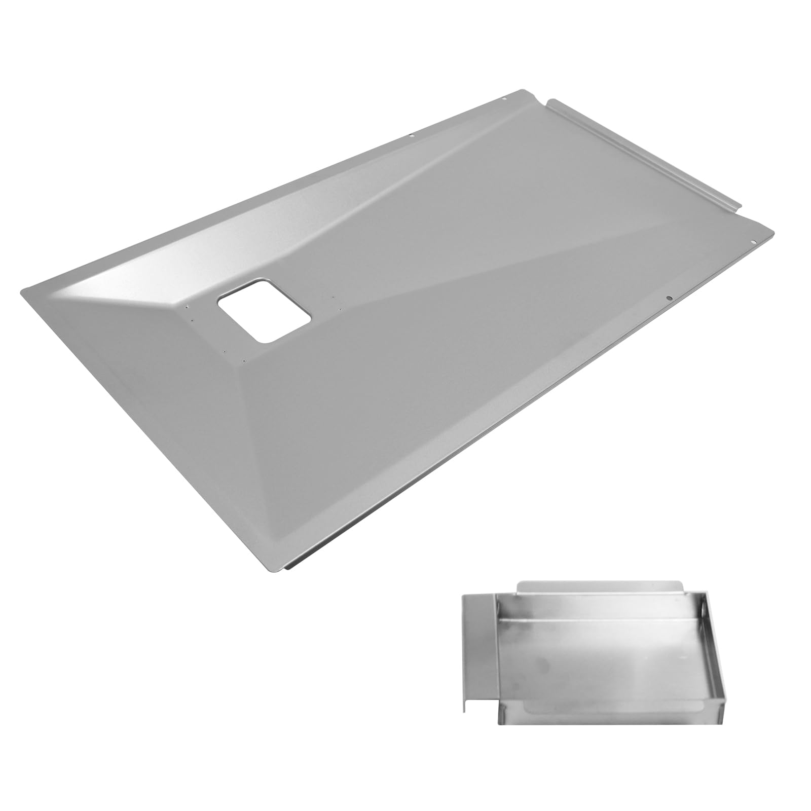 LS'BABQ D010021002 Grease Tray with Catch Pan for Monument Grills 4-Burner 17842 24367 35633 24633 13892 D010012072 Stainless Steel Grills Drip Pan Replacement Parts for Monument 41847NG 13478 25392