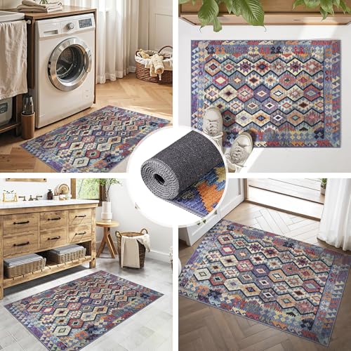Alfombras lavables para sala de estar que evitan resbalones 5