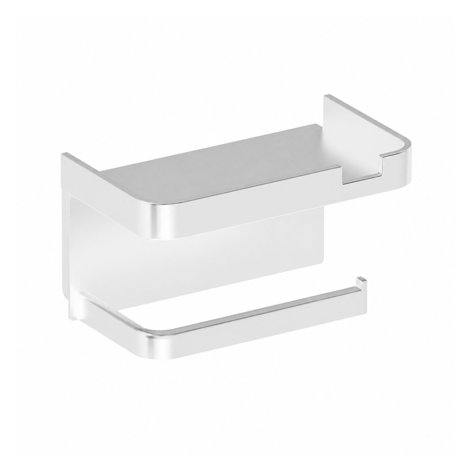 Toilet Roll Holder, Wall Mounted Toilet Paper Holder Plastic Storage Rack,for Bathroom