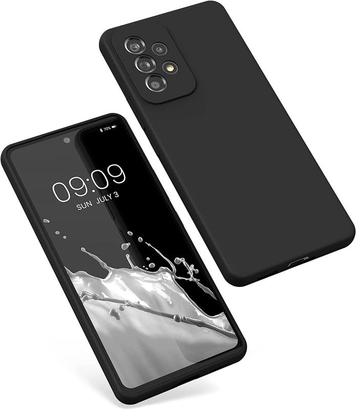 OneLike Shockproof Soft Slim Flexible Protective Case Cover Matte TPU Back Cover for Samsung Galaxy A32 5G - (Silicone, Black)-image-27