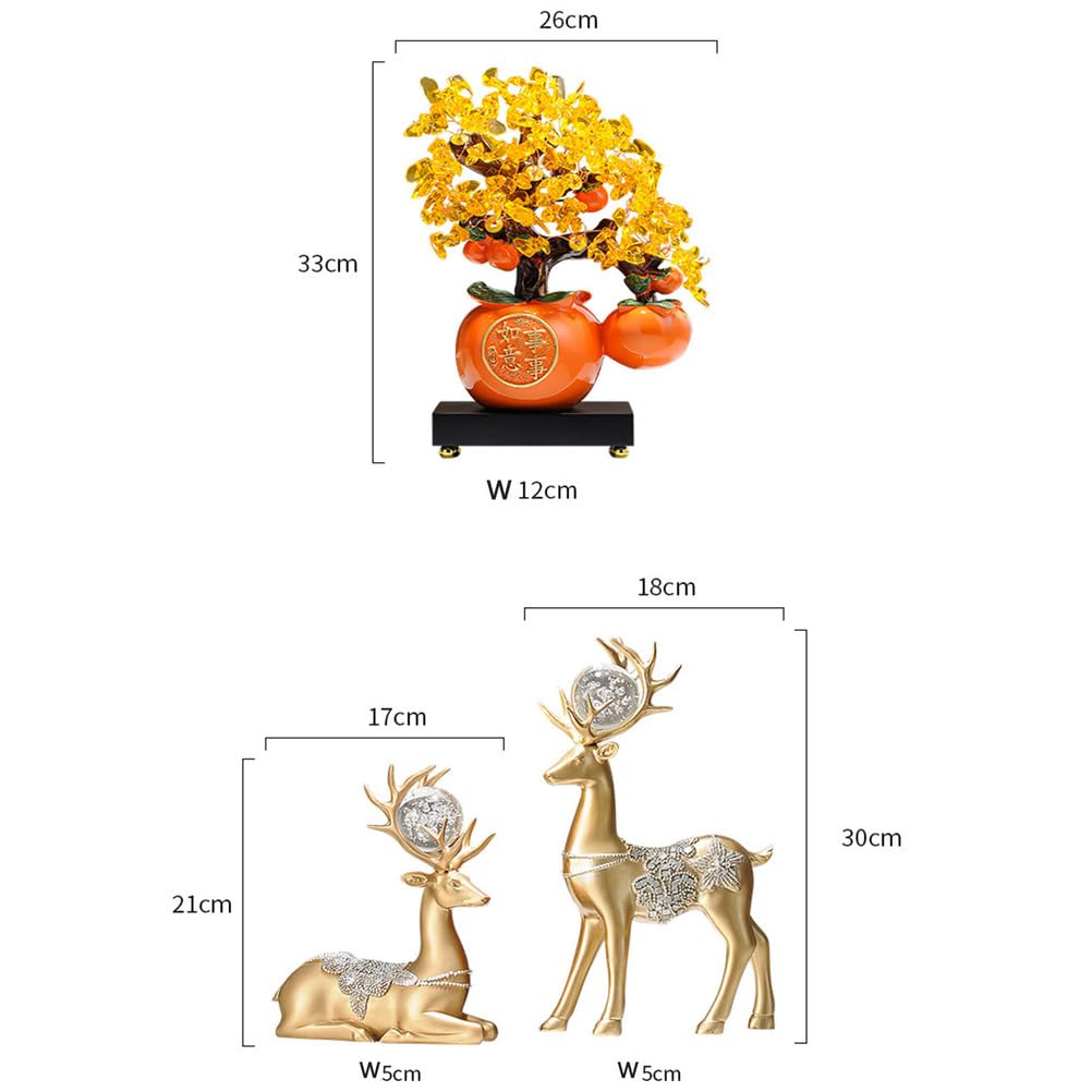 Persimmon żywica chińska statua figurka Feng Shui ozdoba grafika ozdoba na środek stołu błogosławieństwo rzeźba do szafki sklep półka na książki ozdoba,B