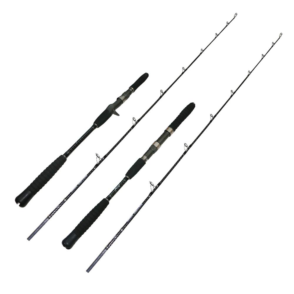 Caña de Pescar Telescópica,Caña para Mar Jigging Lenta caña de Pescar 1.68m .8m alimentación 5kg Océano Barco Carbono Caña 80-200g100-250g por el mar Rod