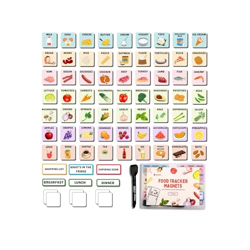 Set de 75 imanes decorativos para plan de comidas
