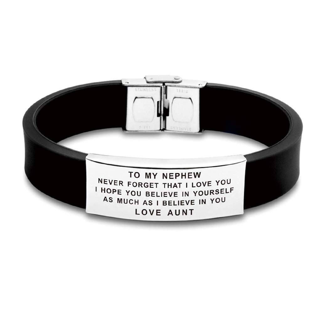 to Our/My Nephew Gifts Bracelet with Inspirational Love Quotes
