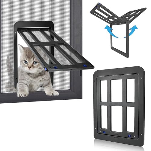 Katzenklappe für Fliegengitter, Afenau Hundeklappen mit Magneten, Hundeklappe Mittelgroße Hunde, Katzenklappe Außentür, Haustierklappe für...