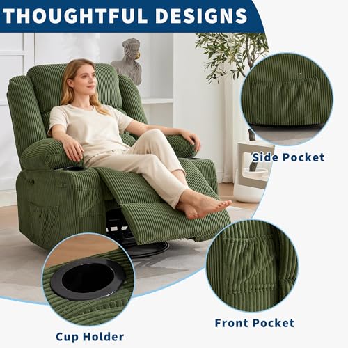 Image of Rocking Recliner Chair for Adults Oversized 360 Swivel Manual Recliner