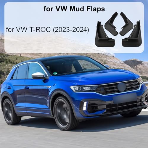 ERMWALR for VW T-ROC 2023-2024 Mud Flaps - Set of 4 No Drilling Required Car Fenders Flexible PP Mud Flap Splash Guard (Vlw TRC 23-24) - Image 5