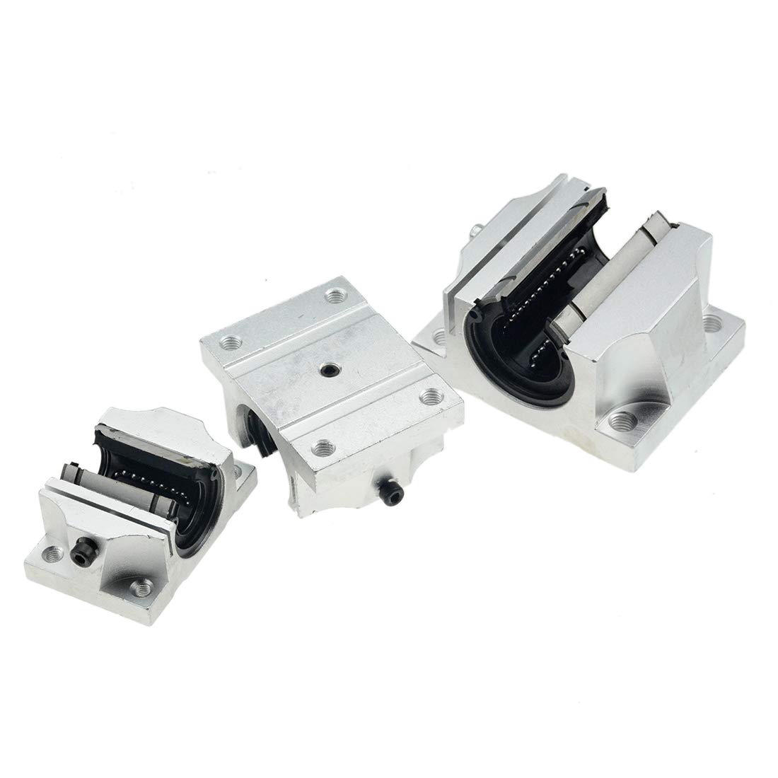 Übertragung TBR16UU TBR20UU TBR25UU TBr30UU 16mm linearer Kugellagerstützblock CNC-Router für 3D-Druckerteile Linearschiene (Guide Length : 2pcs TBR20UU)