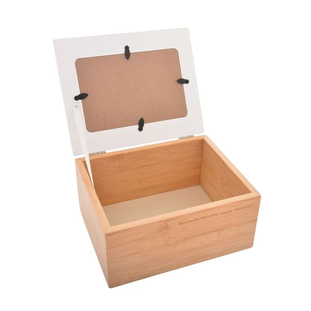 Baby Keepsake Box First Tooth Hair Curl Photo Memory Storage Newborn Gift Wooden