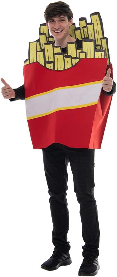 FantastCostumes Adult's French Fries Costume Halloween Couple Popular Food Funny, Multicolored - Image 3