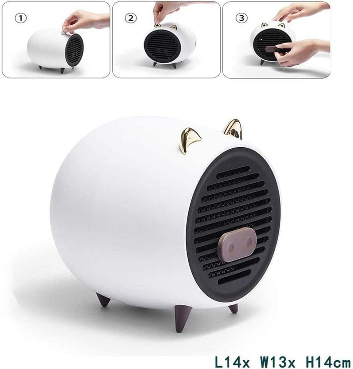 Stufetta Riscaldatore elettrico adorabile Riscaldatore a ventola per animali a forma di maialino Riscaldatore a ventola elettrico portatile mini silenzioso per Ventola riscaldante portatile