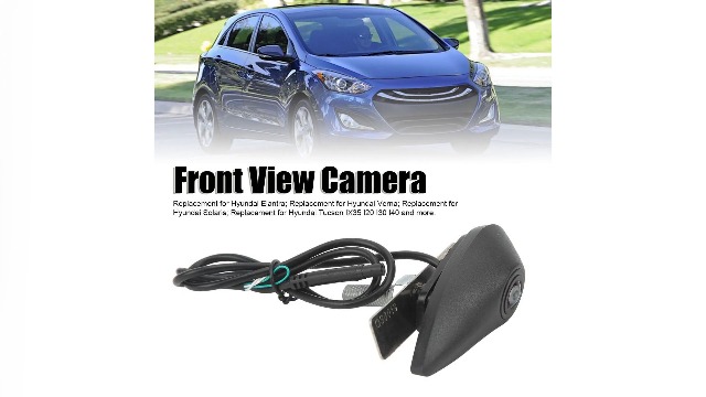 Qiilu Telecamera Frontale Per Auto CCD, Visione Notturna E Grandangolare 170°, Impermeabile IP68, Per IX35 2013-2015, Parcheggio Facile E Sicuro - 5