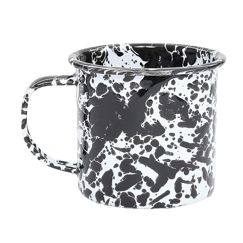 Taza grande esmaltada 16 oz Crow Canyon Home negra miniatura 1