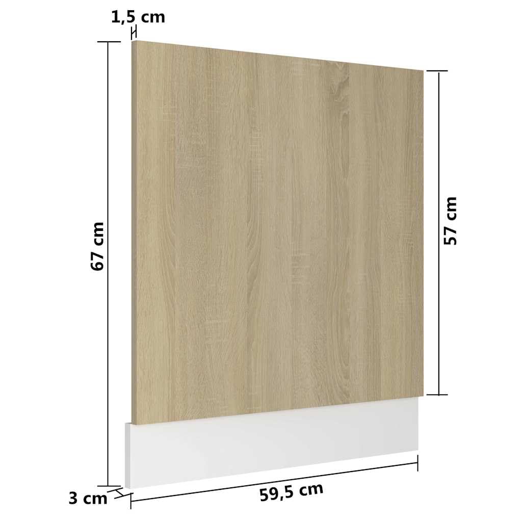 Lyon Sonoma - Tapa para lavavajillas (59,5 x 3 x 67 cm, madera de