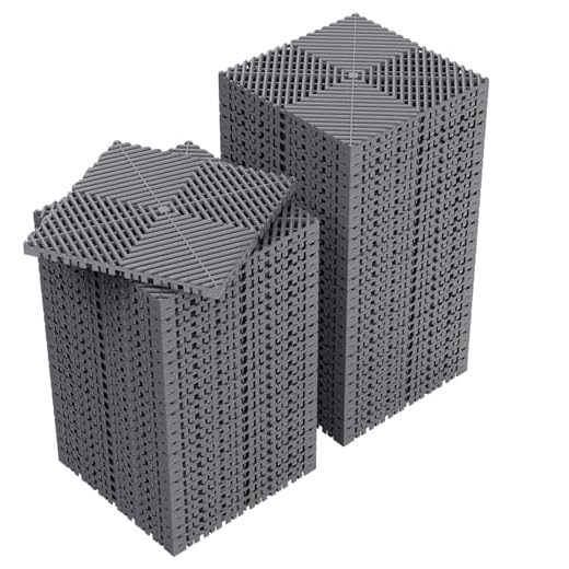 Jocoevol 60-Pcs Interlocking Tile, 12" x 12" Indoor/Outdoor Self-Drainage Interlocking Floor Tiles, Non-Slip Heavy-Duty Polypropylene Splicing Flooring Tile for Garage Patio Pool Bathroom, Grey