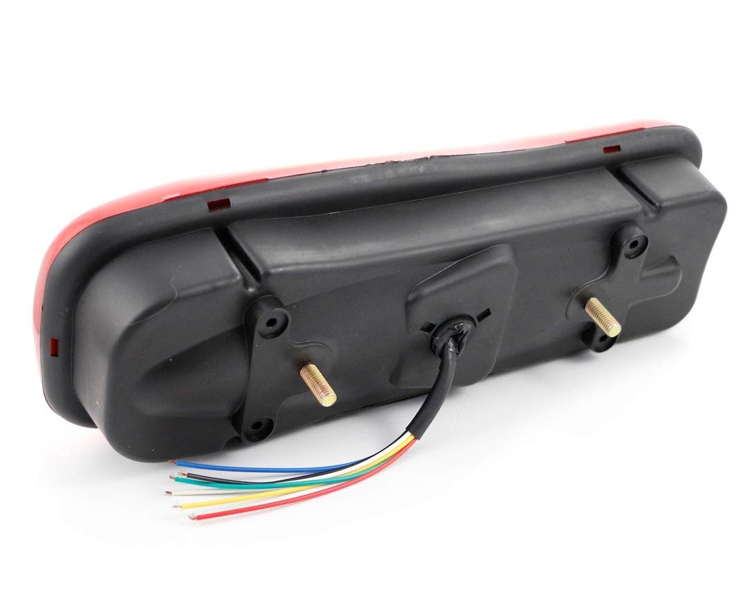 2 luces LED de cola traseras de 24 V para chasis de camión volquete, remolque o caravana.