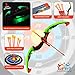 ToyVelt Kids Bow and Arrow Set - Light-Up Archery Set with 6 Suction Arrows, Target and Quiver - Outdoor and Indoor Toy for Boys and Girls Ages 4-12 (Green)