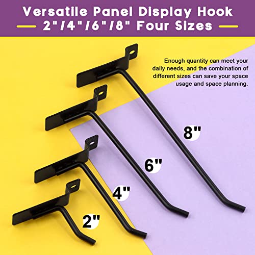 Swpeet S2765 20Pcs 4 Inch Heavy Duty Slatwall Hooks Assortment Kit, Slatwall Accessories Slatwall Panel Hooks Garage Organization Slat Wall Hooks Pegboard Gridwall Hooks Display Hooks thumb #2
