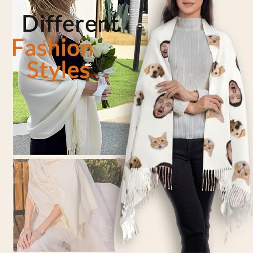 Custom Scarfs For Women Personalized Winter Scarf Design Your Own Warm and Soft Gift4