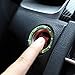 WINKA 2pcs Bling Car Engine Start Button Cover Diamond Crystal Push Start Stop Button Ring Sparkly Bling Ignition Button Cover Rhinestone Keyless Ignition Ring Universal Car Accessories (Light Green)