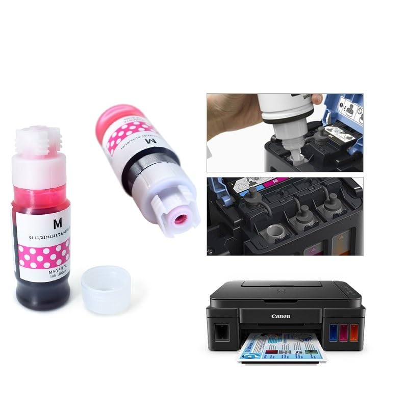 Image of GI71 Ink for Canon Pixma G2020, G2021, G2060, G3020, G3021, G1020 (PGBK x 135gm) - Compatible CN GI71 Ink Bottle (3 Black)