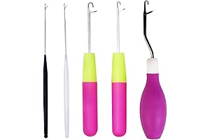 5 Pieces Latch Hook Set, Dreadlocks Crochet Hook Set for Carpet Making