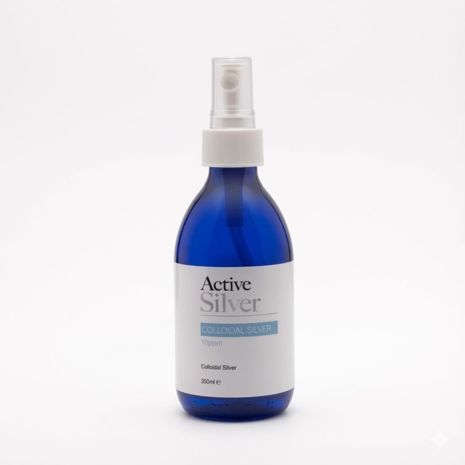 Colloidal Silver Spray with Atomiser Spray Bottle - 10ppm Colloidal Silver - Antibacterial, Antimicrobial, Antiviral and UK Made - 250ml Bottle