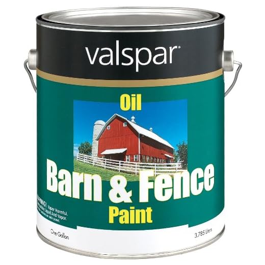 Valspar 3141-75 Barn and Fence Oil Based Paint, 1-Gallon, White
