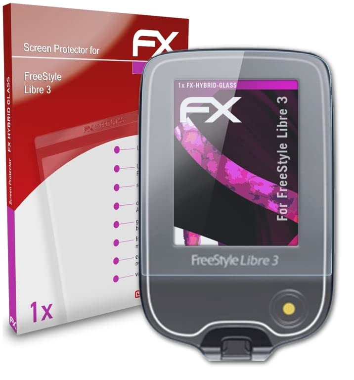 atFoliX Plastic Glass Protective Film compatible with FreeStyle Libre 3, 9H Hybrid-Glass FX Screen Protector - Image 3