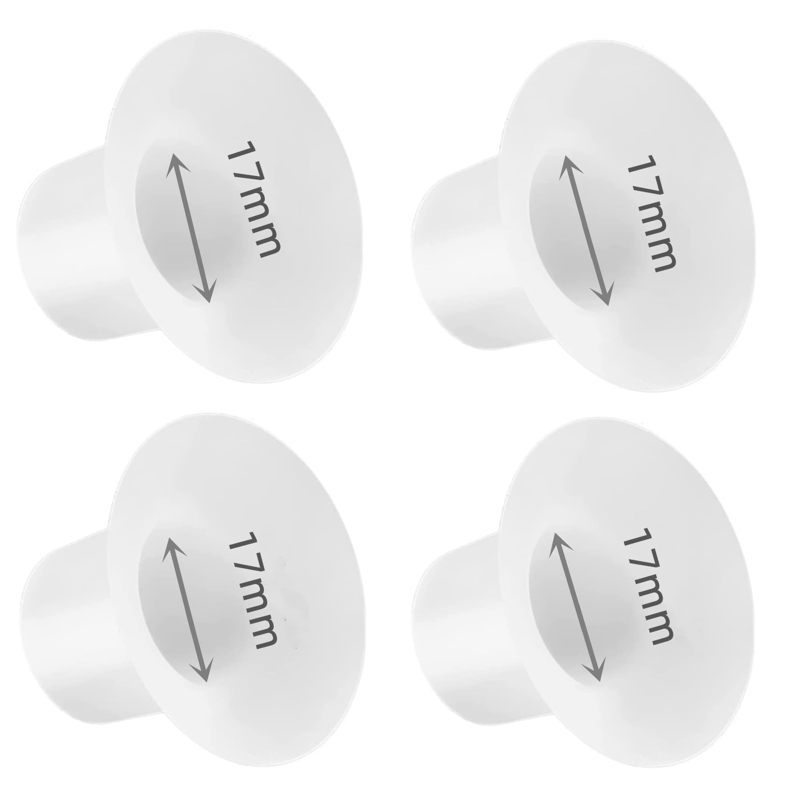 Wearable Breast Pump Flange Inserts 17mm, 4pcs Replacement Compatible with Spectra Motif Luna Medela Momcozy Tsrete 24mm Pump Flange for Pumping Moms