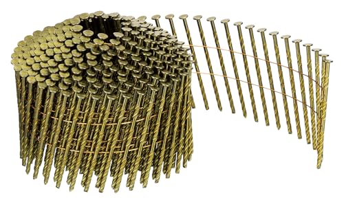 HiKOKI(ハイコーキ) 針金連結釘 全長65mm×軸径2.5mm ロール 連結釘 釘打機用 木材用 300本×20巻 黄コート スクリュー形状 VS2565N2