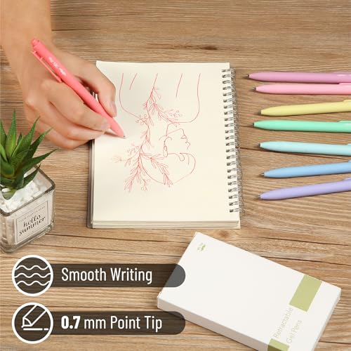 Bolígrafos de gel retráctiles Mr. Pen, pack de 8 colores pastel miniatura 3