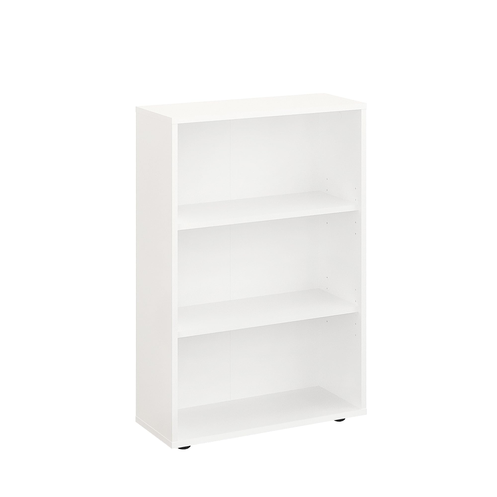 KOMTO Regal 60 cm breit Weiß - Bücherregal mit 3 Ebenen und Höhenverstellbare Regale, Standregal, Aufbewahrungsregal | Bookshelf Lumo 60 x 90 x 24 cm (BxHxT)