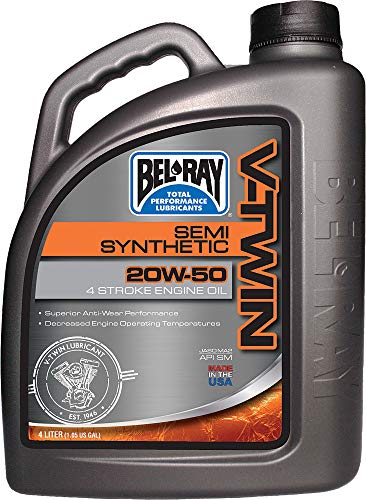 Bel-Ray V-Twin Semi-Synthetic Motor Oil 20W-50 4 Liter