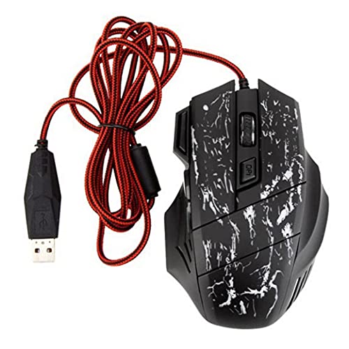 Souris de jeu câblé DPI Ordinateur optique Patrie ergonomique USB avec des lumières respirantes Produits de bureau Cover