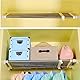 BAOYOUNI Erweiterbar Kleiderschrank Einlegeböden Schrankregal Einstellbare Lagerregal Schrank DIY Organizer Kleiderstangen Regalteiler für Küche Badezimmer Schlafzimmer 60-80cm