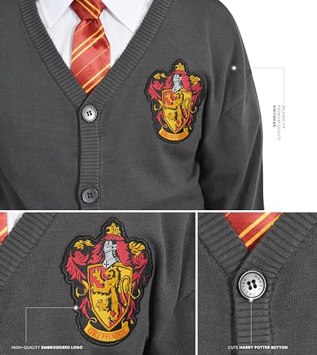 Harry Potter Hogwarts House Cardigan Sweaters, Youth and Young Adults, Unisex3