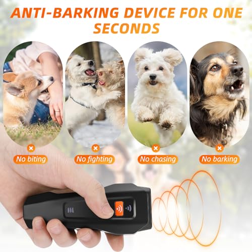 Lagriner Antibell für Hunde - Ultraschall Anti Bell Gerät Hunde, 3 Einstellbare Frequenz Anti Bellen Gerä, 33 Fuß Handgerät Hundegebell Stoppen mit LED, Antibell Ultraschall Gerät Innen Draußen