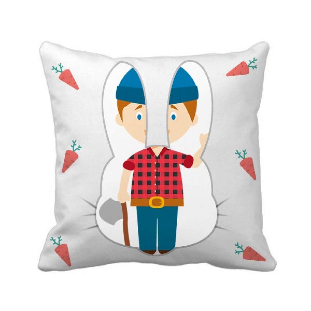 Housse de coussin lapin du Canada taie carrée déco faune sauvage