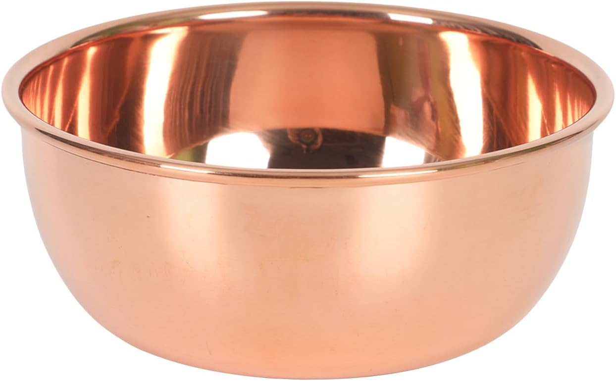 5 Inch Pure Copper Bowl for Kitchen, 99.99% Round Solid Copper Bowl, Handmade Decorative and Serving Bowls, for Food, Decoration, Condiments, Salt and Spices