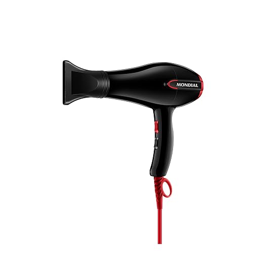 MONDIAL Secador de Cabelos Turbo, Preto/Vermelho, 2000W, 220V - SC-41