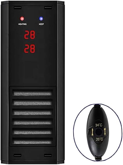 Aquarium heater PTC Ceramic for Salt and Fresh Water, Digital LED Display Submersible Heater With External Thermostat Controller, Adjustable Fish Tank Heater