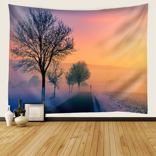 Tenture murale paysage pour masquer un mur vide et decorer le salon - 2