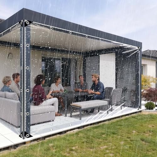 Lona transparente 50x400 cm de PVC impermeable para terrazas 2