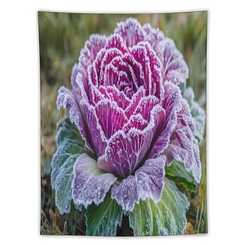 Tapiz de repollo morado para decorar tu salón con un toque divertido y único