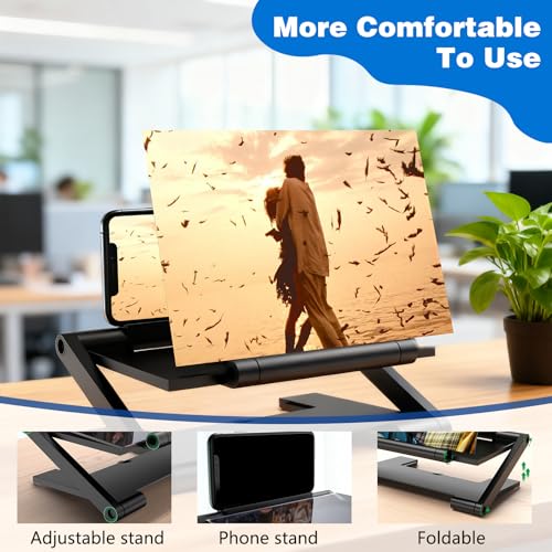 Image of Screen Magnifier Version, 2026 New 3D HD Mobile Phone Magnifier Projector Screen, Portable Foldable Phone Screen Amplifier Screen Enlarger for Movies Videos, Supports All Smartphones