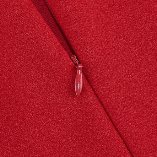 Womens Elegance Audrey Hepburn Style Ruched 3/4 Short Bell Sleeve Casual Swing A-line Dress4