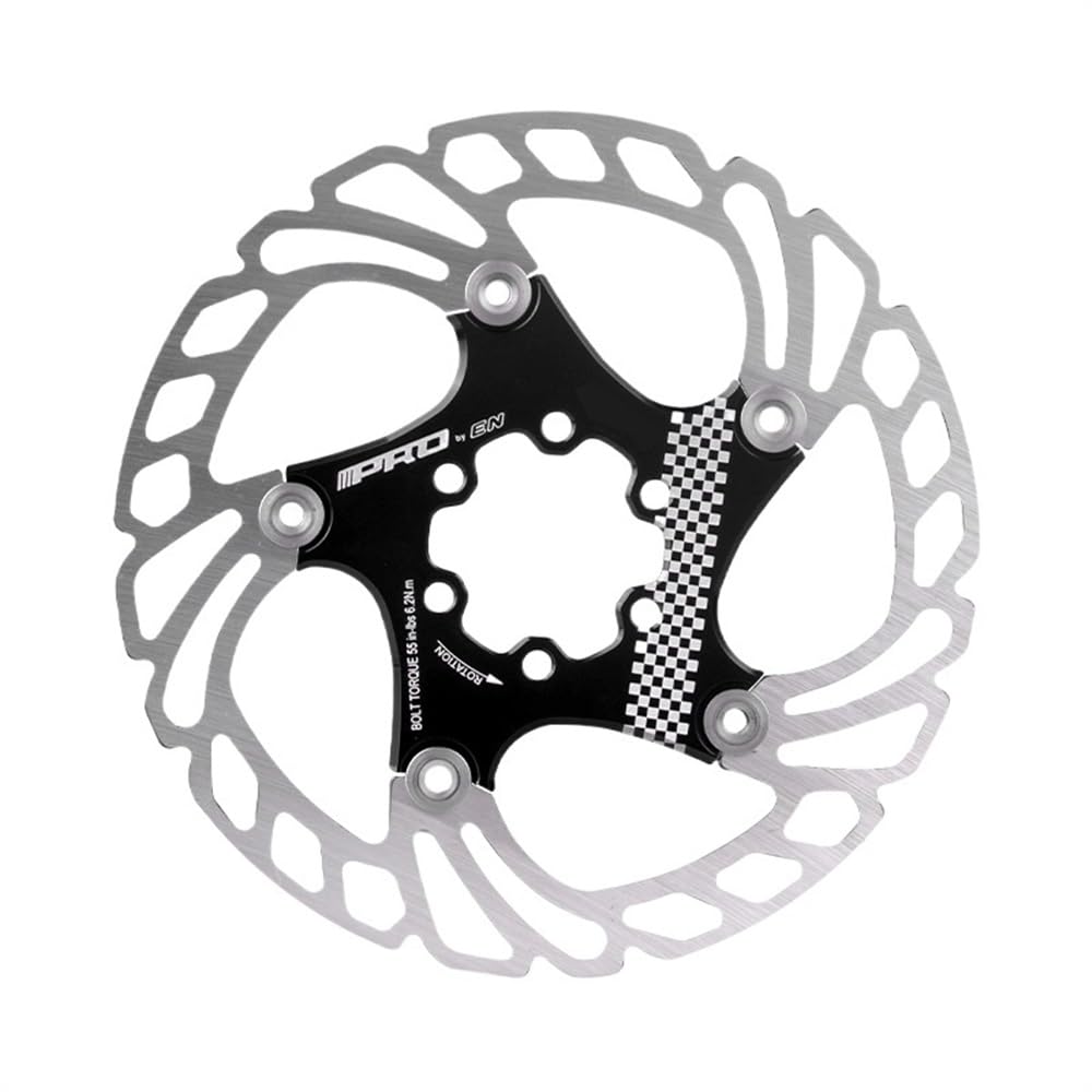 Disco Freno 203 mm/180 mm/160 mm/140 mm de 6 Pulgadas Rotor de Acero Inoxidable de Acero Freno de Disco Adecuado for MTB Partes for Bicicletas de Crucero de montaña Freno Disco(Black 180mm)