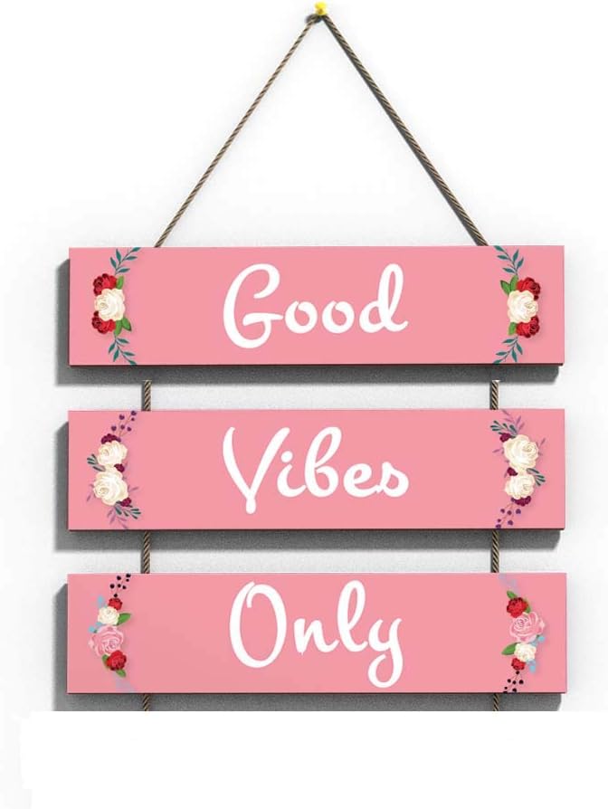 100Yellowยฎ Wall Hangings For Home Decoration |Pink|12x10.5 Inches